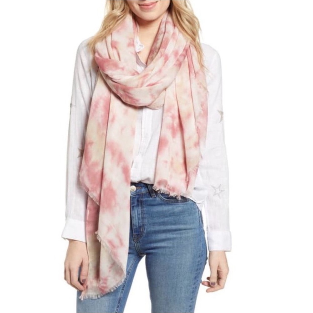AllSaints Rose Tie-Dye Oblong Scarf